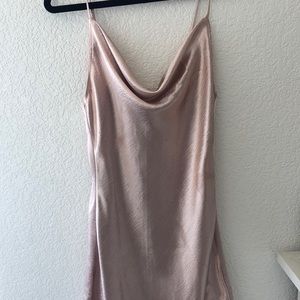 Satin pink dress
